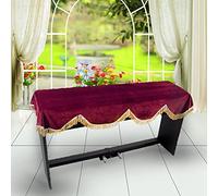 Generic Pleuche Funda de Teclado Decorada para Piano Electrónico, Anti Polvo, Material Suave, para Tecla 61/88, Borgoña/Violeta, 3 Tamaños, Gran Accesorio para Entusiastas de la Música (88clave)