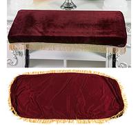 Generic Pleuche Funda de Teclado Decorada para Piano Electrónico, Protección Antipolvo y Arañazos, para Tecla 61/88, Colores Burdeos y Violeta, para Amantes de la Música (61 clave)