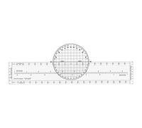 Generic Plotter de aviación de 13.2 pulgadas, CRP-1 Plotter giratorio para navegación de vuelo con líneas angulares precisas, plástico transparente, millas náuticas/estatutos