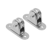 Generic Polea de Acero Inoxidable Silencioso Capacidad de Carga Máxima para el Tornillo de Compuerta Deslizante de Riel de Cuerda de Alambre Instalación (2PCS)