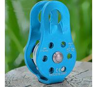 Generic Polea Giratoria Resistente de Aleación de Aluminio para Escalada, Bloque de Cuerda Individual de Carga de 26KN para Cuerda de Escalada de 12mm (BLUE)