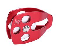 Generic Polea Grande con Rodamiento de Polea Simple de 30KN para Rescate en Escalada en Roca, Material de Aleación de Aluminio y Magnesio Aplicable para Rescate en Montaña y Trabajos en Torres (rojo)