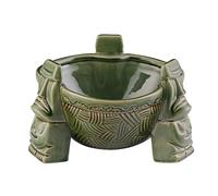 Generic Ponchera Cerámica Recipiente de Tiki Mugs 1000ml con Diseño de y Gran Capacidad Adecuado para Celebraciones en Restaurantes Fiestas, VERDE, tal como se describe