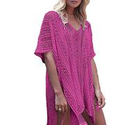 Generic Poncho de playa para mujer, verano y algodón, túnica de playa para mujer, vestido largo de playa, bikini, cubierta, verano, pareos, vestido de verano, elegante, para la playa, para cubrir