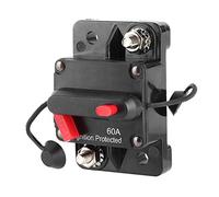 Generic Portafusibles para Disyuntor de 60 A, Resistente Al Agua, Rojo y Negro, 12-48 V para Deportes de Motor y Sistemas Marinos, 1 Unidad