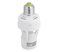 Generic Portalámparas LED E27 Sensor de Movimiento Infrarrojo Ajustable para Iluminación de bajo Consumo en Dormitorios, Habitaciones de Bebés y Armarios - Material de PVC