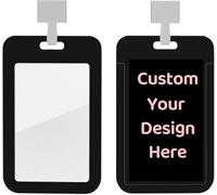 Generic Portatarjetas de identificación personalizado con cordón personalizable Agregue su imagen Texto Foto Portatarjetas personalizado con cordón extraíble para médicos Maestros Empleados Escuela