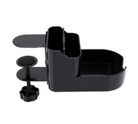Generic Portavasos con Clip con Orificio de Carga, Diseño Duradero Antiderrames, Organizador Lateral de Escritorio para Oficina en Casa y Configuración de Juegos, 376g (Black)