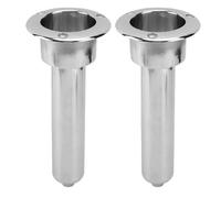 Generic Portavasos para Caña de Pescar para Barcos, Acero Inoxidable Resistente, Diseño Duradero para Yates y Barcos, Parte de 78mm, Parte Inferior de 40mm (0 Grados)