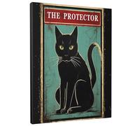 Generic Póster rectangular de bruja para pared, retro, bohemio, abstracto, lindo, gato mágico, palabra, vintage, verde, negro, lona, extraíble, impermeable, decoración, cocina, comedor, oficina