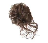 Generic Postizo Updo Rizado Ondulado Marrón Claro para Mujer Moño Desordenado de Moda Añade Volumen para el Uso Diario