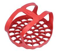 Generic Preciso Vaporizador de Silicona, Cesta de Drenaje Portátil Multifuncional, Eslinga para Utensilios de Cocina, Silicona Roja, 7,9x7,9x6,1 Pulgadas