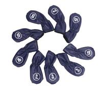Generic Premium 9pcs PU Cuero Elegante Golf Club Conjunto de Cubierta Portable Portable Ligera para Amante del Golf (#1)