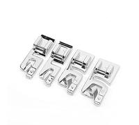 Generic Prensatelas para Dobladillo Enrollado de Acero Inoxidable para Telas Finas Accesorio Universal para Máquina de Coser de Vástago bajo Pie para Dobladillo DIY para Bordes y Ribetes 7307