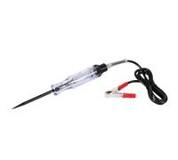 Generic Probador de Circuito de Voltaje para Automóvil, Camión, Pluma de Sonda Portátil para Verificar Circuitos de Cables para Auto, Barco, Motocicleta, 6 V-24 V VoltMet Eléctrico AS Plástico Cromado