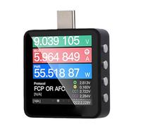 Generic Probador de Potencia Digital USB C con ADC de 20 Bits, Procesador ARM Cortex M4 de 192 MHz, Adecuado para Soporte Multifuncional, Tipo de Operación de Botones, Compatibilidad con USB4