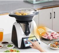 Generic Procesador inteligente de alimentos de 7 pulgadas, robot de cocina multifuncional de 2.5 L con recibos e interruptor de idioma, TC-7B WHITE