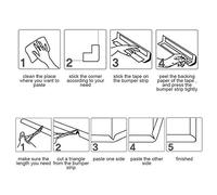 Generic Protector de Borde de Mesa Respetuoso del Medio Ambiente Suave de Goma de la Tira de Parachoques de la Seguridad del bebé los 2m para el Niño Pequeño, Material de NBR (Pink)