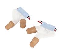 Generic Protector de Dedos para Chupar el Pulgar, Protector de 2 Dedos para Bebés, par de Silicona Azul Transpirable (#11)