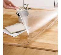Genéric Protector de Mesa Transparente, 1.0mm Alfombrilla de Escritorio Transparente, Impermeable Resistente Al Calo Tapete Protector de Escritorio de PVC para el hogar y la Oficina(130cm*150cm)