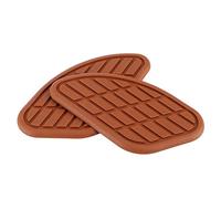 Generic Protector de Tanque de Motocicleta, Protector Elegante Vintage para Tracción del Tanque de con Agarre de Rodilla para Ajuste Universal, Material de Goma, Negro, Marrón y Gris (BROWN)