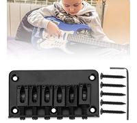 Generic Puente de Guitarra Duradero de Metal para Guitarra Eléctrica Estructura Estándar 78 Mm para Práctica Infantil (BLACK)