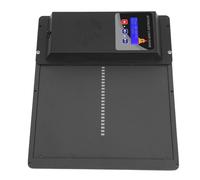 Generic Puerta Automática de Choque de Pollo, Puertas de Choque de Pollo Solar, Apertura Horizontal, Sincronización de Placa de Plástico de Placa de de Metal para Granja para Goose de Pato (Black)