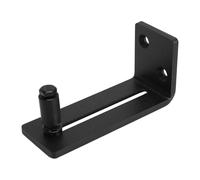 Generic Puerta Corrediza de Granero de Acero Al Carbono para Montaje en Piso/pared, Rodillo sin Ruido para Puertas de hasta 3 11/16 Pulgadas, Recubrimiento en Polvo Negro