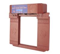 Generic Puerta de Cooperativa de Pollo Automotriz, Anti -Pizca Programable a Prueba de Meteorología Fácil de Usar Pantalla LED de Puerta de Pollo Remoto para Al Aire Libre (Bronce)