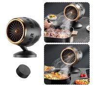 Generic Puff Chill Fan para fumar, ventilador purificador de humo, 5 W, negro, pequeño, alto, con purificador de humo y iones negativos, para interiores
