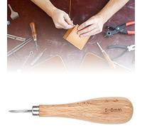Generic Punzón de Rombo de Alta Calidad, Herramienta para Punzonar Cuero con Cono de Acero con de Olmo, Perfecto para Trabajos de Punzonado de Cuero, Ideal para Proyectos de de Bricolaje (5-6 mm)