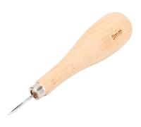 Generic Punzón Rombo, Herramienta para Punzonar Cuero, Cono de Acero, de Haya, Punzón con Punta de Diamante para Peletería, 3mm/4mm/5-6mm/Elm, 1 ud. (zm)