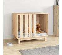 Generic qohoio - Casa para perros de 70 x 50 x 62 cm, madera maciza de pino, corral para perros al aire libre, corral de juegos con toldo, valla de jardín, jaula de recinto