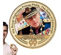 Generic Queen Elizabeth II Monedas,Queen Elizabeth II Insignia de recuerdo de aniversario de platino | Monedas conmemorativas redondas de aniversario platino de su Majestad Reina