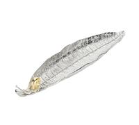 Generic Quemador de Incienso de Aleación de Zinc con Forma de Hoja y Caracol, Soporte Elegante para Decoración de Habitación de Aromaterapia, Material Plateado