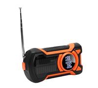 Generic Radio de emergencia manivela impermeable energía solar radio tiempo NOAA con banco de energía 5000 mah linterna LED para la supervivencia acampar al aire libre