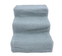 Generic Rampa para Perros con Escalones Antideslizantes, Portátil, Fácil de Montar, para Camas, Sillas, Tela Suave de Plástico (Grey)