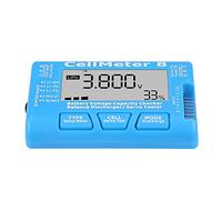 Generic RC CellMeter 8 Comprobador de Batería Digital Probador de Voltaje de Batería para LiPo Li Ion LiFe NiMH NiCd 2 a 8S con Prueba de Servo de Lectura de Celda LCD para Usuarios de RC Hobby