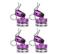 Generic RC Magnético Sigilo Durable Aleación de Aluminio para SCX10 4WD HSP 1/10 RC Coche Púrpura 4PCS (Purple)