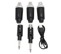 Generic Receptor Transmisor XLR Inalámbrico UHF para Micrófonos Dinámicos Batería de Larga Duración y Control Remoto de Volumen para Escenarios Grandes de Micrófono para Actuaciones,ABS