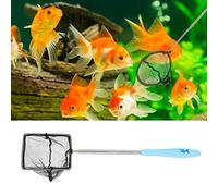 Generic Red de Malla Fina para Acuario de Acero Inoxidable con Largo, para Eliminar Desechos, Desechos o Alimentos para Peces No Consumidos, Red de Pesca para Camarones, Peces Pequeños, Azul, 23,5