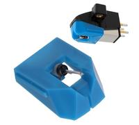 Generic Reemplazo de Aguja AT VMN95C para Cartucho Magnético Móvil Dual, Aguja para Tocadiscos, Agujas Cónicas para Tocadiscos de 0,6 Mil, Azul