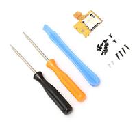 Generic Reemplazo de Ranura para Tarjeta de Memoria Pieza de Reparación Duradera para Ranura para Tarjeta de Memoria del Interruptor, Placa Amarilla QM2107100 con Herramientas para Interruptor,