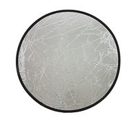 Generic Reflector de Fotografía 2 en 1 de Oro Plateado, Reflector de Luz Redondo Portátil para Relleno de Luz Suave, Ideal para Retratos y Eventos, Tela y Material Metálico (30 centimetros)
