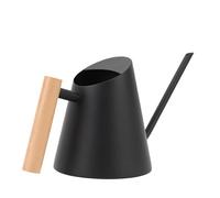 Generic Regadera con Pico Largo Elegante Regadera de Plantas de Acero Inoxidable de 800 Ml para Plantas de Interior con de Madera (Black)