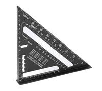 Generic Regla de ángulo de Aleación de Aluminio Cuadrada de Carpintero de 7 Pulgadas para Proyectos de Carpintería Herramienta de Precisión Duradera (BLACK)