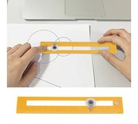 Generic Regla de Brújula de Alta Precisión con Mano de Obra Exquisita para Herramienta de Dibujo de Estudiantes, Plástico de 15 Cm, 1 Unidad (YELLOW)