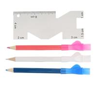 Generic Regla de Costura Portátil de Metal, Barra de Calibrador Manual Eficiente con Cepillo para Colección de Manualidades, Adecuada para Entusiastas del Bordado, la Costura y el Bricolaje, 10 Cm X