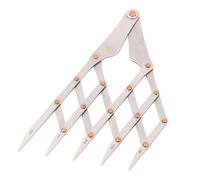 Generic Regla Divisora de Espacio de Acero Equidistante para Instalación de Ojales de Colocación de Clavos - Proyectos de Manualidades - 1 Regla de Distancia Igual (5 dientes sin función de bloqueo)