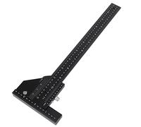 Generic Regla en T para Carpintería, Aleación de Aluminio, Regla de Trazado de Medida de Larga Vida útil para Modeladores, Carpinteros de 11,8 Pulgadas